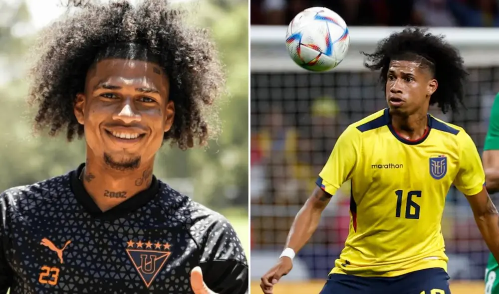 Marco Angulo debutó en Independiente del Valle y luego fue traspasado al FC Cincinnati, club que lo prestó a la Liga de Quito. Foto: composición LR/LDU/J.J. Guillen Marco Angulo debutó en Independiente del Valle y luego fue traspasado al FC Cincinnati, club que lo prestó a la Liga de Quito. Foto: composición LR/LDU/J.J. Guillen