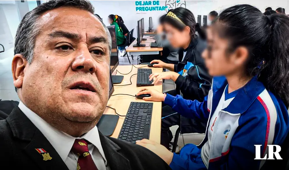 Gustavo Adrianzén consideró que estudiantes están preparados para afrontar las clases virtuales | Composición: Gerson Cardoso/Foto: La República.