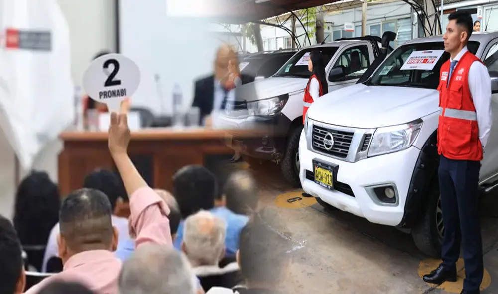 Pronabi anuncia gran subasta pública de autos, motos y hasta terrenos. Foto: Composición LR/Andina.