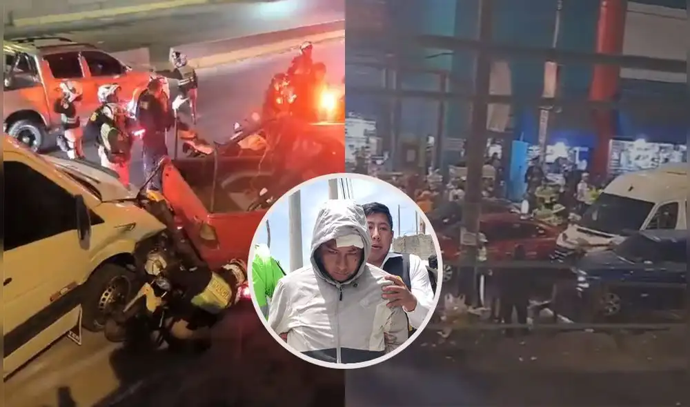 Imágenes muestran a minivan provocando caos en Arequipa. Foto: composición LR/Claudia Beltrán/Leonela Aquino