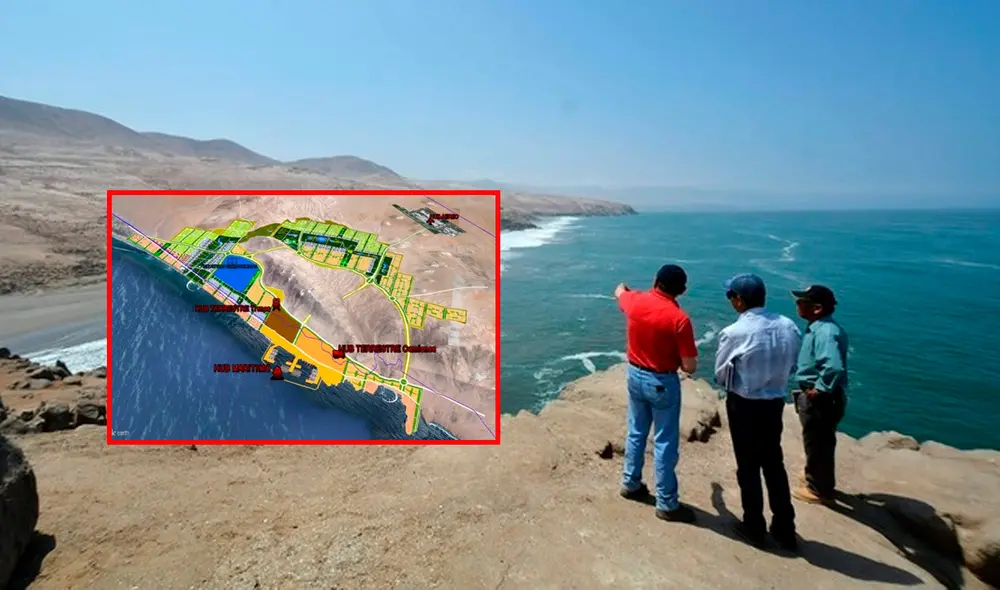 Este próximo proyecto portuario podría ser la competencia del actual Megapuerto de Chancay. Foto: Composición LR/Andina.