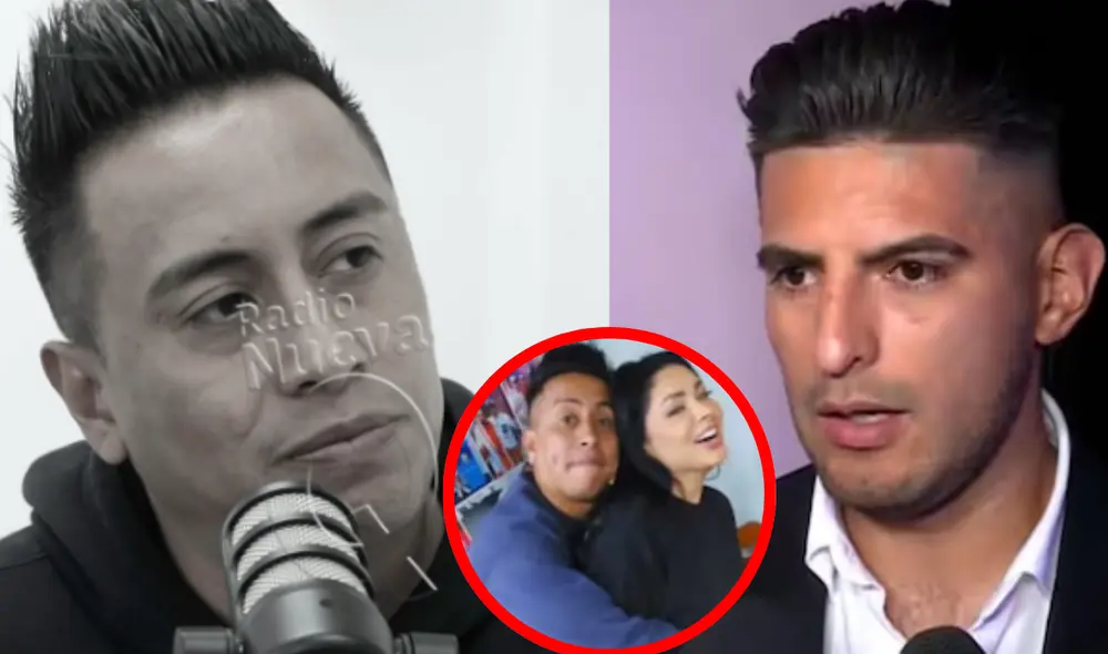 Christian Cueva y Carlos Zambrano son jugadores de fútbol peruanos. Foto: Composición LR/Radio Nueva Q/Instagram/Captura América TV