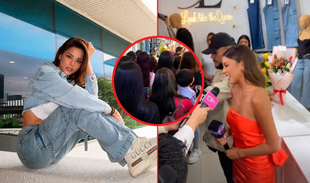 Luciana Fuster feliz de inaugurar su primera tienda en Gamarra. Foto: Instagram/Luciana Fuster