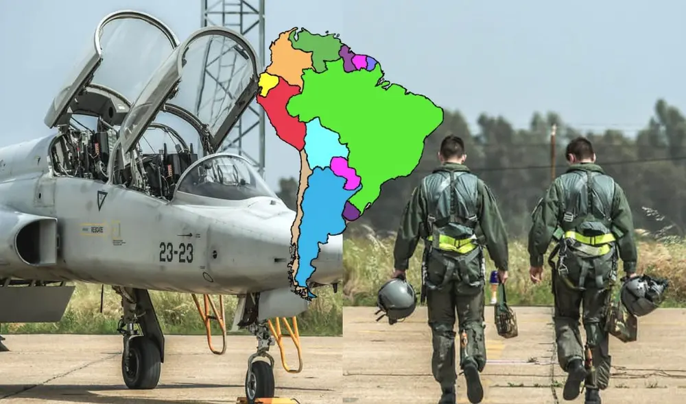 Países de Sudamérica con mayor potencia militar aérea. Foto: composición LR Países de Sudamérica con mayor potencia militar aérea. Foto: composición LR