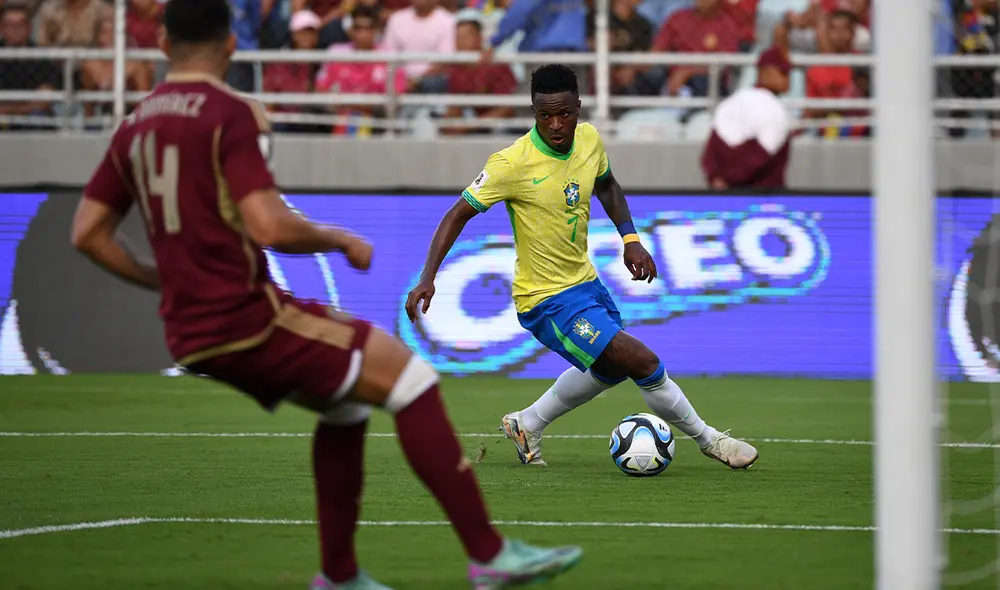 Venezuela y Brasil empataron por 1-1 en Maturín. Foto: AFP