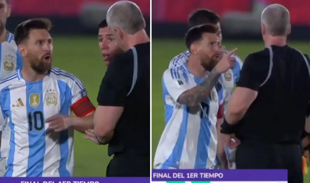 Lionel Messi arrancó como titular en el partido entre Argentina y Paraguay. Foto: captura/Movistar Deportes