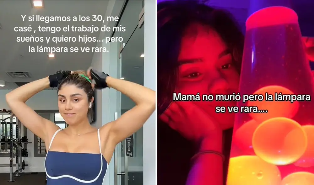 "Cuando por fin me empiezo a sentir mejor conmigo misma, pero la lampara se ve rara”, son los clips comunes en redes. Foto: composición LR/ TikTok