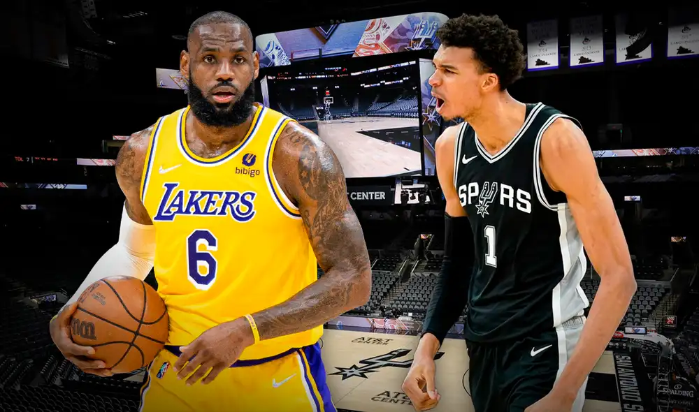 Los San Antonio Spurs y LA Lakers serán el duelo importante de la fecha de la NBA Cup. Foto: composición LR/AFP Los San Antonio Spurs y LA Lakers serán el duelo importante de la fecha de la NBA Cup. Foto: composición LR/AFP