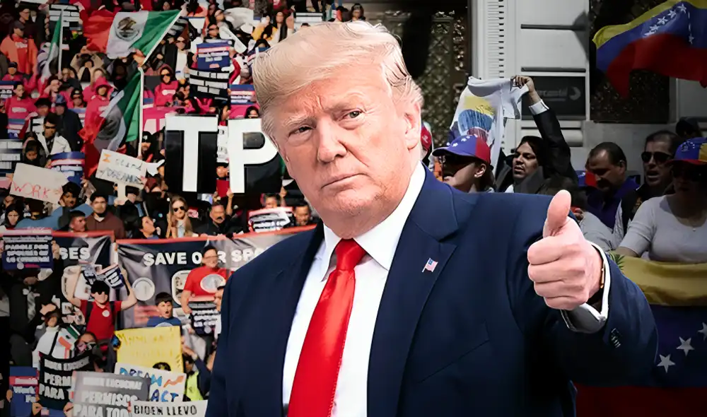 Además de endurecer los requisitos de renovación del estatus migratorio, Donald Trump podría limitar el acceso a la Green Card para quienes ya cuentan con el Estatus de Protección Temporal. Foto: composición LR/El País/BBC