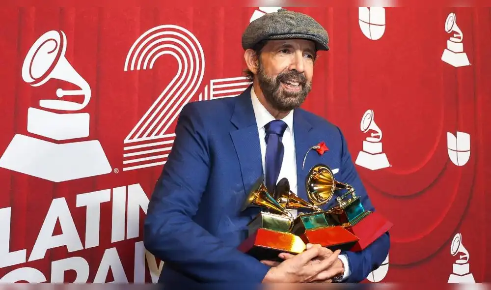 Juan Luis Guerra en los Latin Grammy 2024 se convirtió en la estrella de la esperada gala. Foto: AFP