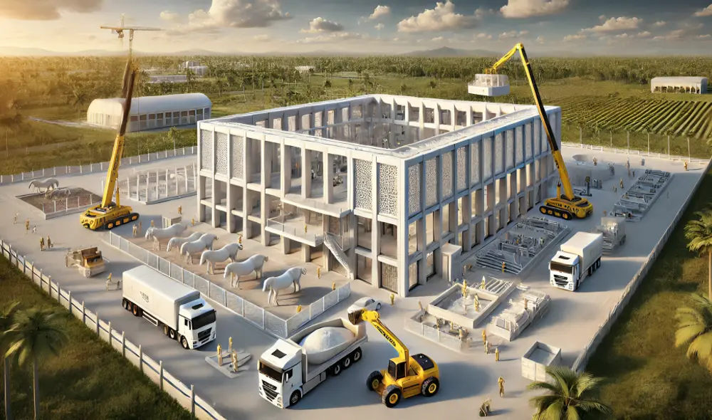 El edificio impreso en 3D más grande del mundo promete redefinir los estándares de la construcción moderna y resiliente. Foto: IA de LR