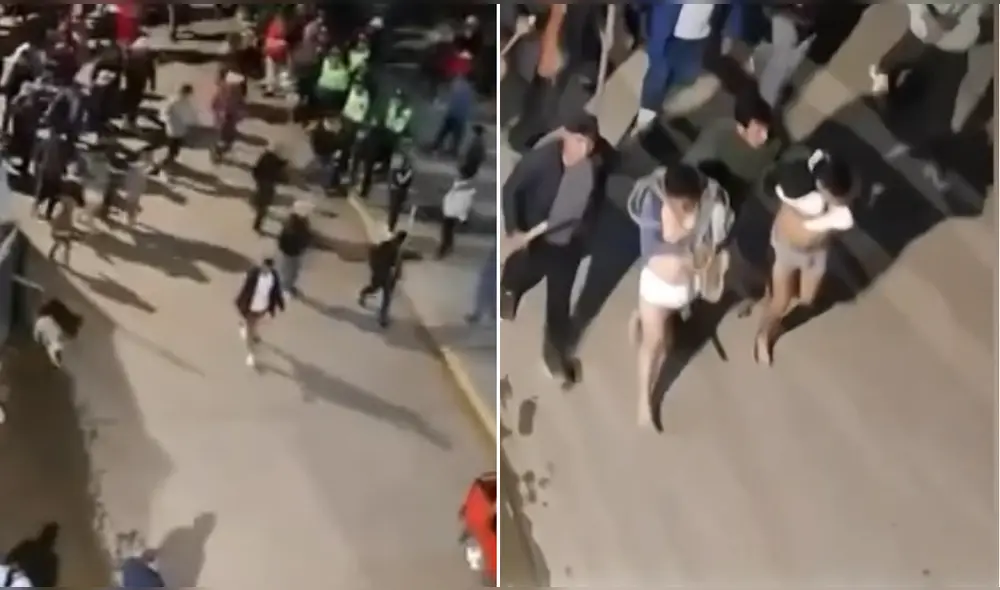 Hombres fueron perseguidos por una gran multitud de personas. Foto: Difusión Hombres fueron perseguidos por una gran multitud de personas. Foto: Difusión