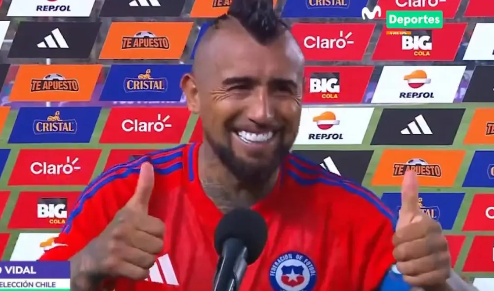 Arturo Vidal fue titular y capitán de la selección chilena en su primera convocatoria bajo las órdenes de Ricardo Gareca. Foto: captura