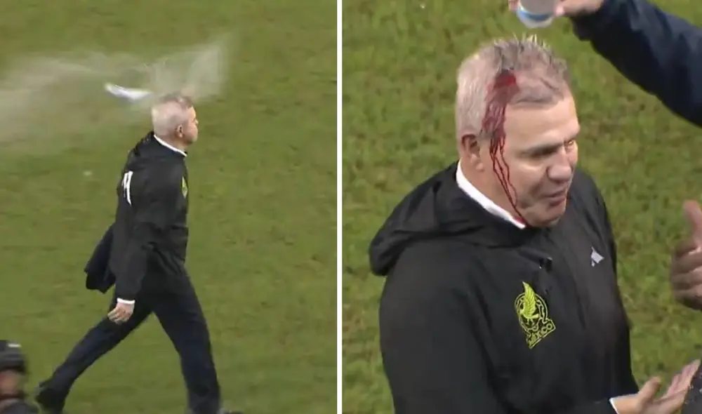 Javier Agurire sufrió una lamentable agresión al término de partido entre México y Honduras. Foto: captura 'X'