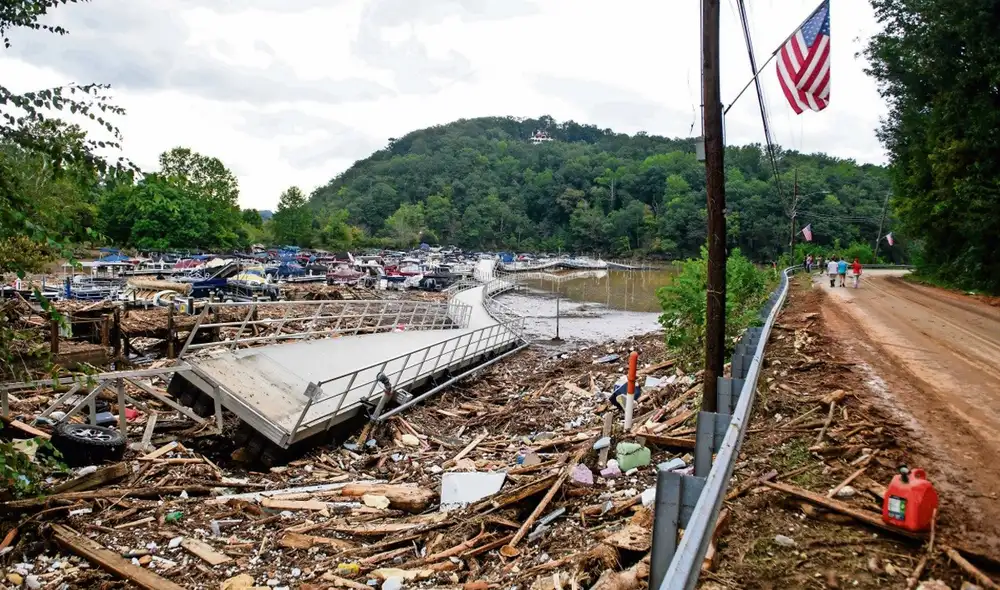 Los huracanes son una amenaza constante para Carolina del Norte, especialmente durante la temporada de huracanes que se extiende desde junio hasta noviembre. Foto: AFP