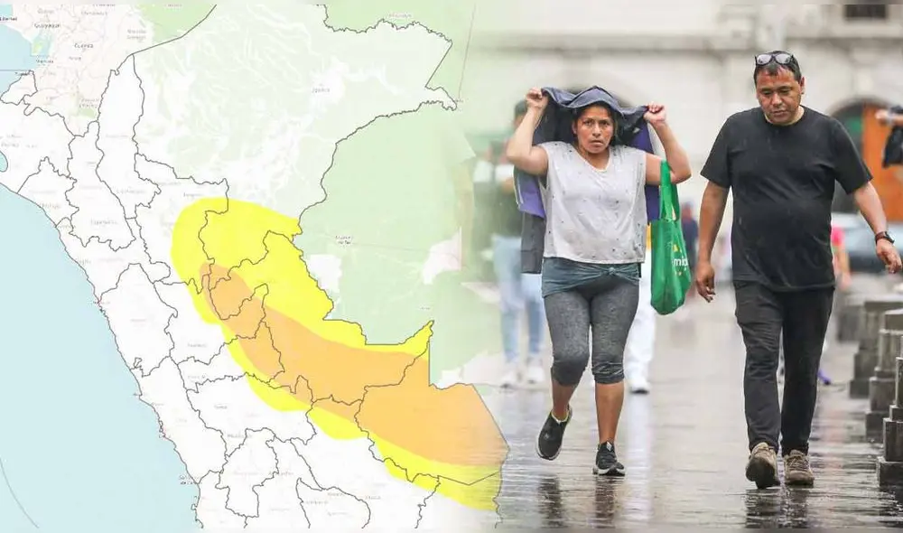 El Senamhi señaló que las precipitaciones alcanzarán hasta 65 mm/día. Foto: composición LR/Andina El Senamhi señaló que las precipitaciones alcanzarán hasta 65 mm/día. Foto: composición LR/Andina