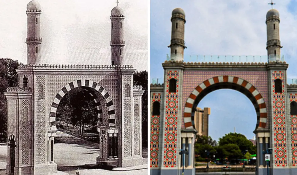 Descubre los motivos por los que el Arco Morisco fue destruido y en qué año se volvió a construir en la plaza de la Amistad. Foto: composición LR Descubre los motivos por los que el Arco Morisco fue destruido y en qué año se volvió a construir en la plaza de la Amistad. Foto: composición LR
