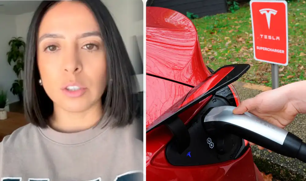 Ruby Acevedo, mexicana en EE. UU., comparte en TikTok el costo de cargar sus Tesla en casa. Con paneles solares, reduce su factura eléctrica a US$ 130 mensuales. Foto: composición LR/AFP.