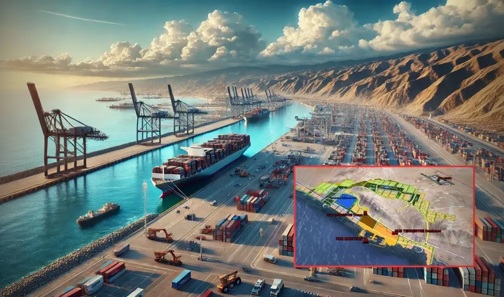 Este megapuerto en Perú lleva más de 20 años retrasado: China está interesado en invertir y su construcción costará más de US$7.000 millones. Foto: composición LR / ChatGPT / El Búho