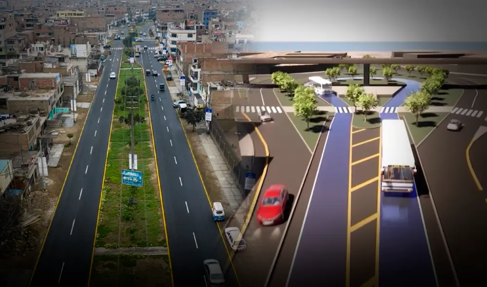 Así luciría la Nueva Vía Expresa Norte que unirá Comas con San Miguel. Foto: MML