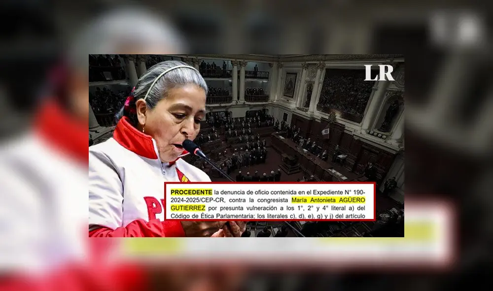 En propuesta de informe se recomienda declarar procedente la investigación a María Agüero. (Foto composición: La República). En propuesta de informe se recomienda declarar procedente la investigación a María Agüero. (Foto composición: La República).