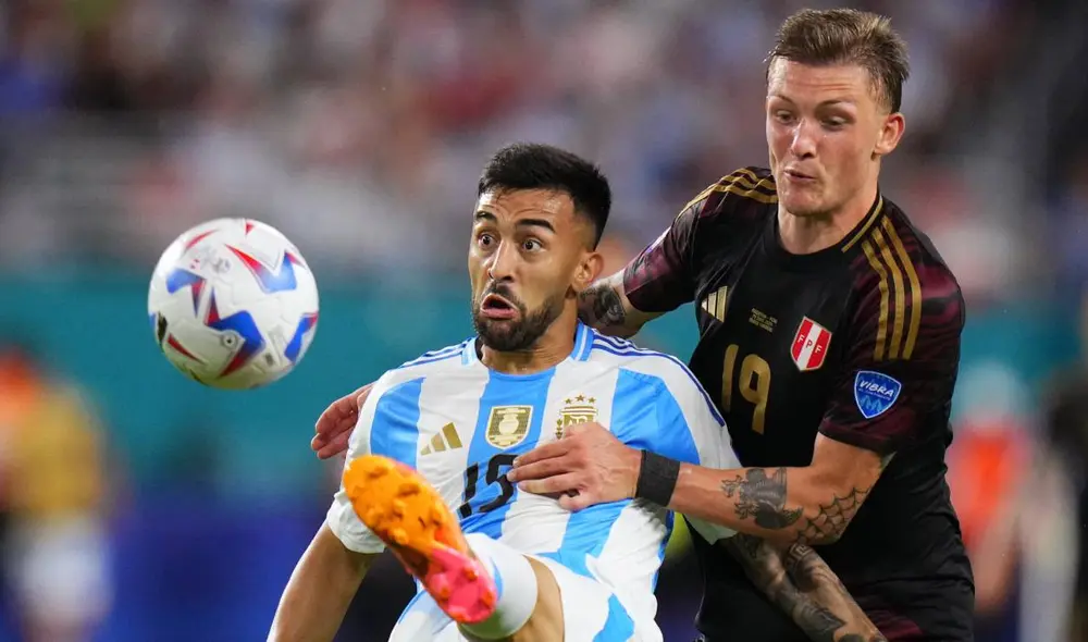 El último partido entre Perú y Argentina se dio en la Copa América 2024, donde los Albicelestes ganaron por 2 a 0. Foto: AFP El último partido entre Perú y Argentina se dio en la Copa América 2024, donde los Albicelestes ganaron por 2 a 0. Foto: AFP