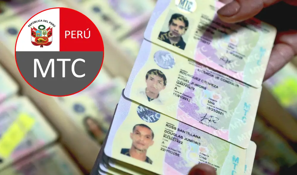 Licencia de conducir y logo del MTC. Foto: composición LR/Andina