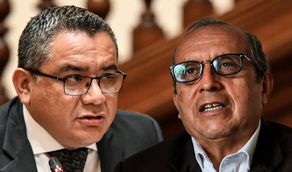 Ministro Juan José Santiváñez se ofusca al ser consultado por hermano de Dina Boluarte. Foto: composición LR