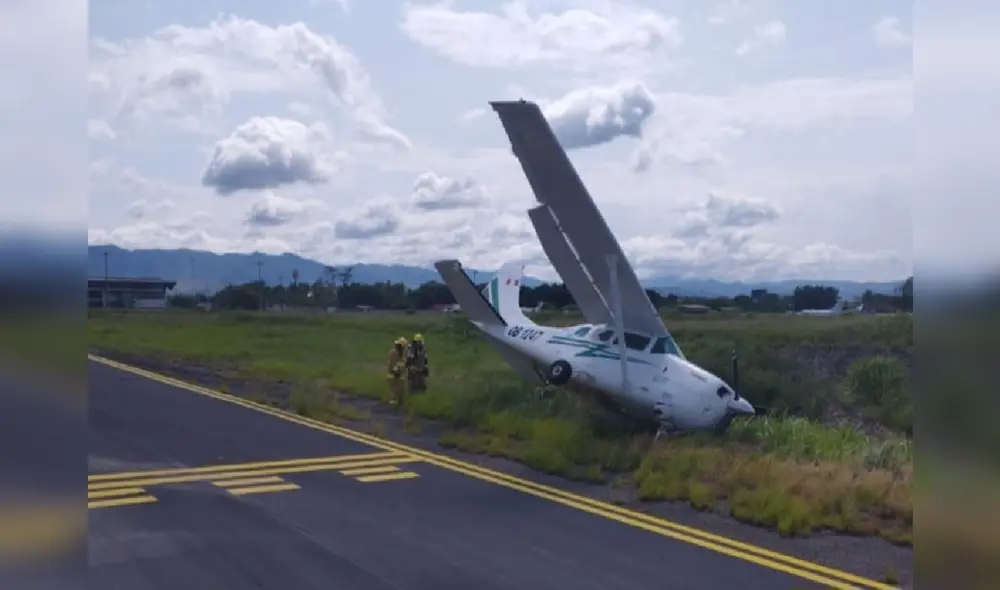 La aeronave habría tenido un desperfecto mecánico que lo hizo perder el control. Foto: Andina. La aeronave habría tenido un desperfecto mecánico que lo hizo perder el control. Foto: Andina.