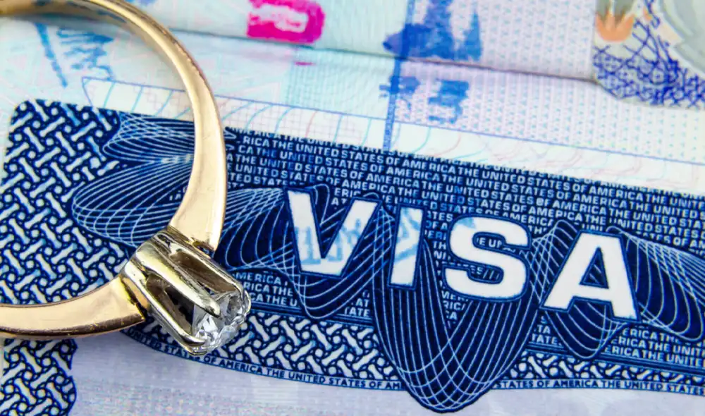 La visa K-1 permite a prometidos de ciudadanos estadounidenses ingresar a EE. UU. para casarse. Posteriormente, el cónyuge extranjero puede solicitar su ajuste de estatus a residente permanente. Foto: Jurado Graham La visa K-1 permite a prometidos de ciudadanos estadounidenses ingresar a EE. UU. para casarse. Posteriormente, el cónyuge extranjero puede solicitar su ajuste de estatus a residente permanente. Foto: Jurado Graham
