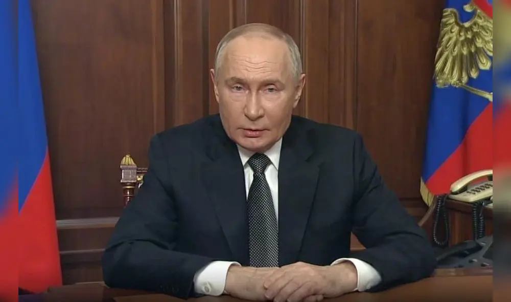 El presidente ruso criticó a Estados Unidos por haber anulado el Tratado sobre Fuerzas Nucleares de Alcance Intermedio en 2019, catalogando la decisión como un error. Foto: TASS