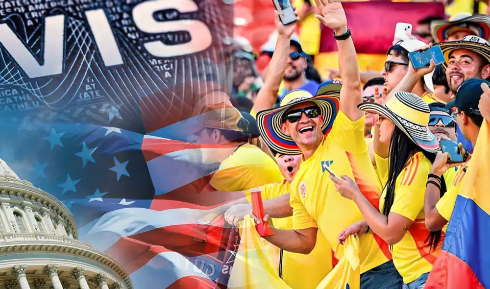 El tiempo promedio actual para obtener una visa americana en Colombia es de aproximadamente 400 días. Foto: composición LR/ El Colombiano