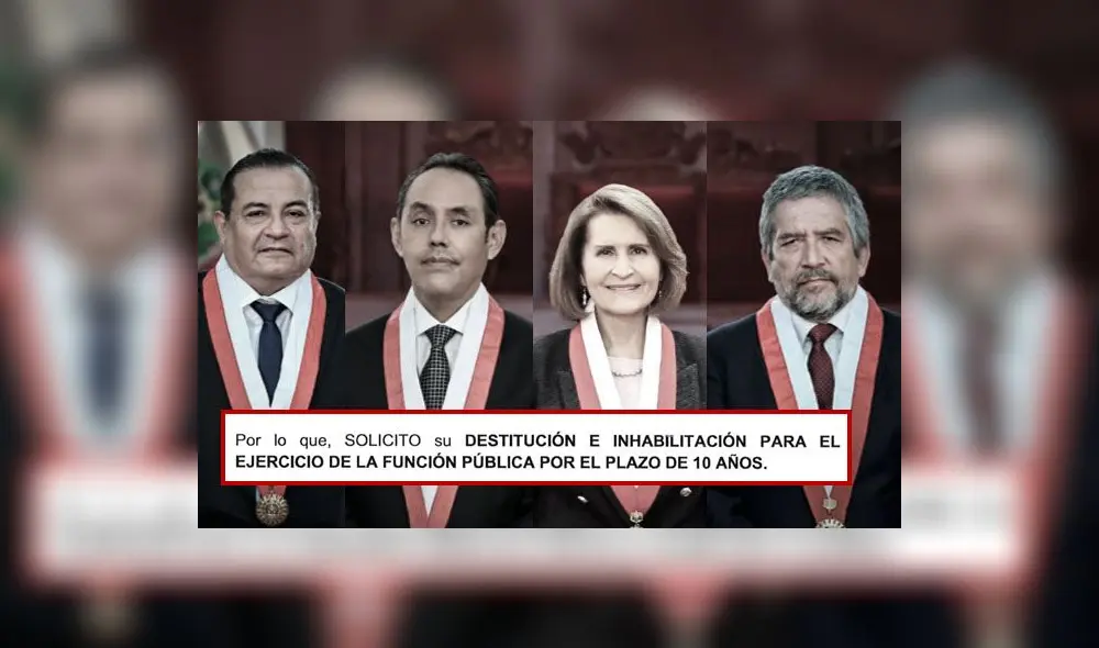 Piden destitución e inhabilitación de César Ochoa, Helder Domínguez, Luz Pacheco y Manuel Monteagudo. (Foto composición: La República)