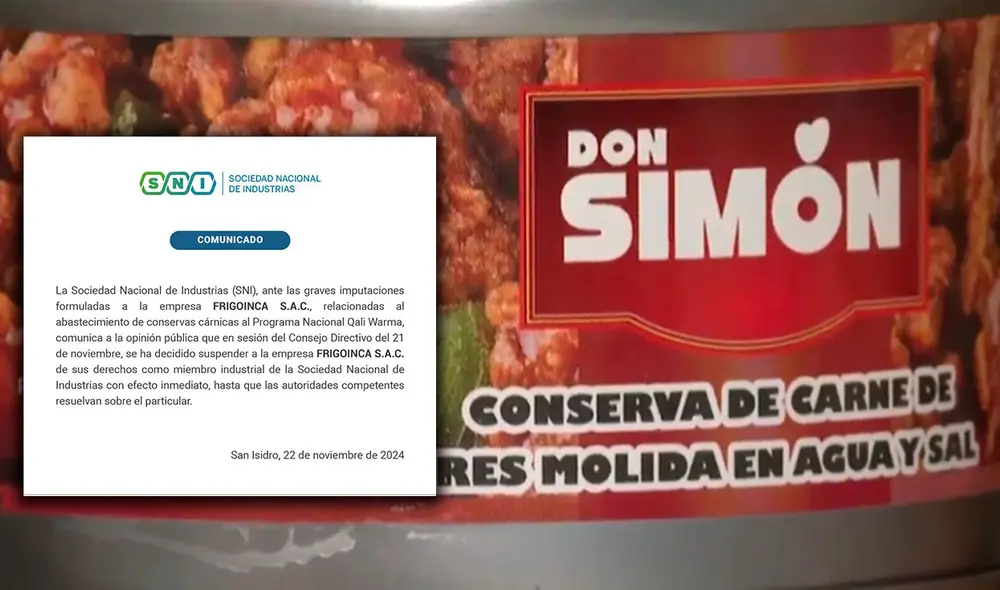 Conservas de Don Simón en condiciones insalubres fueron entregados a niños más pobres del país. Foto: composición LR/captura América TV Conservas de Don Simón en condiciones insalubres fueron entregados a niños más pobres del país. Foto: composición LR/captura América TV