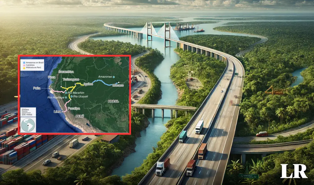 Esta ruta amazónica atravesará estos 4 países de Sudamérica: Perú, Brasil, Colombia y Ecuador. Foto: composición LR/IA/BBC