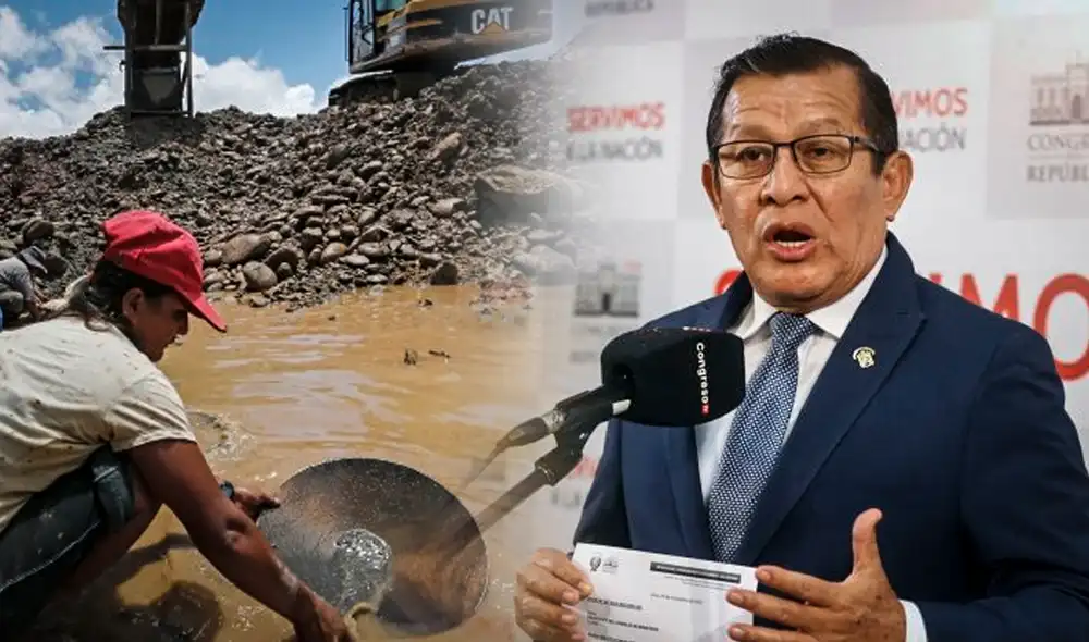 Eduardo Salhuana impulsó varias leyes a favor de la minería informal en Madre de Dios. Foto: composición LR