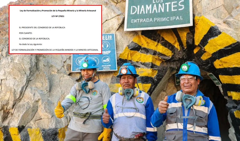 Proyecto de Ley MAPE y mineros. Foto: composición LR/Andina/Captura de pantalla