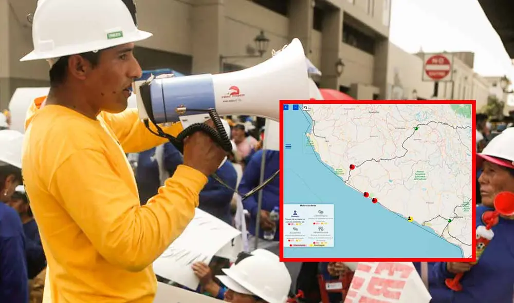 Las protestas de mineros y pescadores afectan tránsito en el sur del Perú. Foto:composición LR/La República/Sutran Las protestas de mineros y pescadores afectan tránsito en el sur del Perú. Foto:composición LR/La República/Sutran