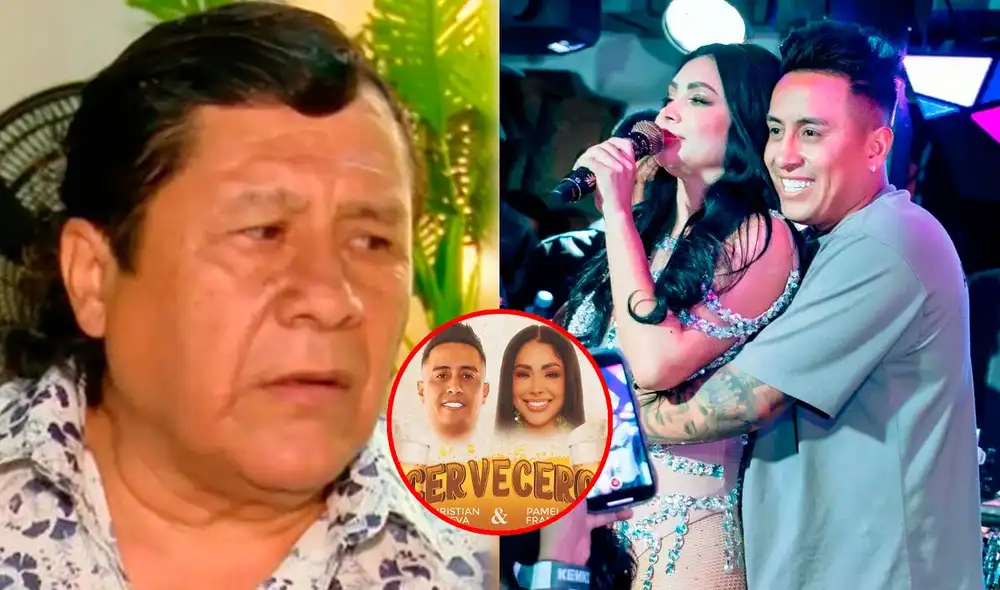 José María Yzazaga, autor de 'El cervecero'. había pedido 200 mil soles a Pamela Franco y Christian Cueva por derechos de autor. Foto: Composición LR/Captura/ATV/Captura/YouTube/Captura/América TV