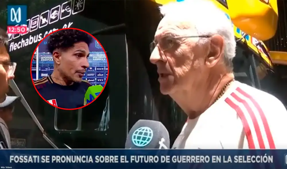 Jorge Fossati alineó a Paolo Guerrero como titular ante Argentina. Foto: composición LR/captura de Canal N