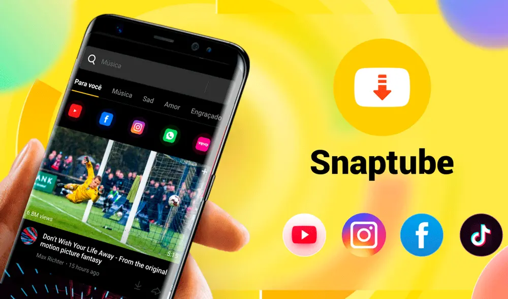 Snaptube también descarga videos de Instagram, Facebook y otras plataformas. Foto: El Nacional
