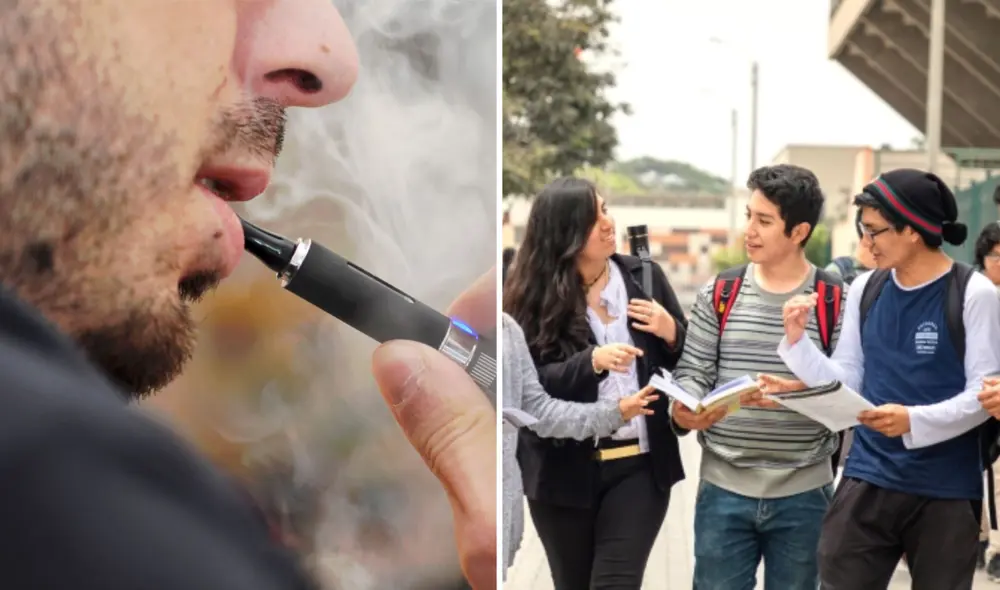 El consumo excesivo de cigarrillos electrónicos puede comprometer la salud de las personas de la misma manera que los cigarros tradicionales. Fotos: Andina