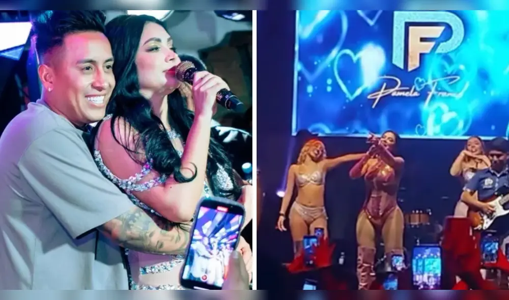 Pamela Franco sorprendió a Christian Cueva con una emotiva dedicatoria en su concierto. Foto: composición LR/Instagram/TikTok