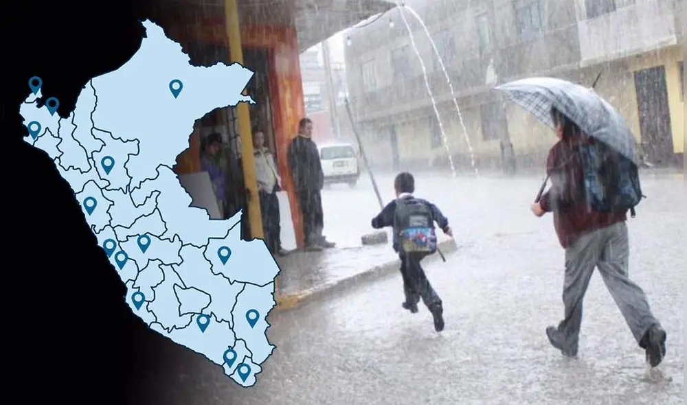 Lluvias podrían pasar de moderadas a fuertes, de acuerdo a aviso de Senamhi. Foto: composición LR/Claudia Beltrán/Andina