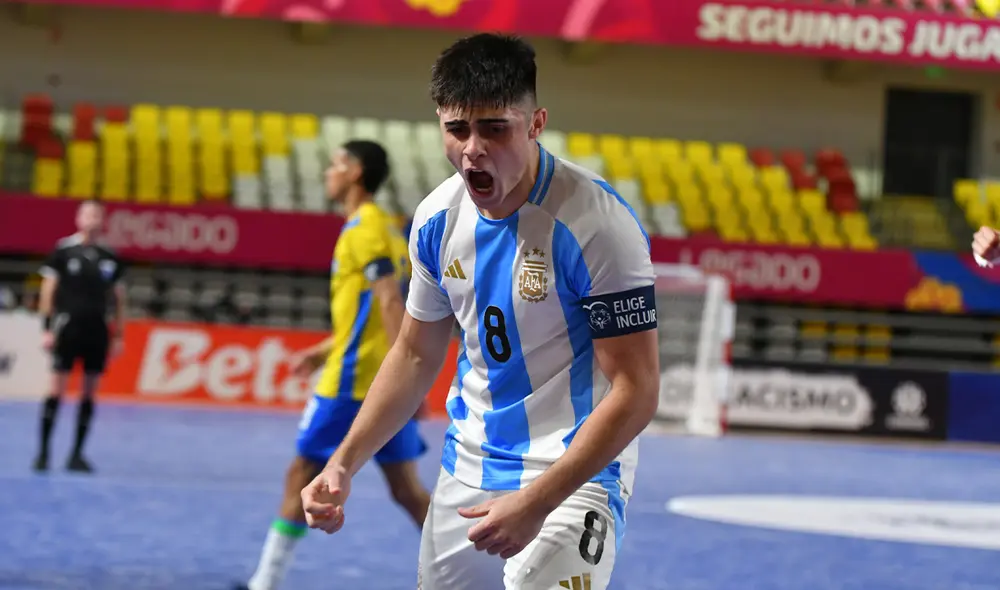 Argentina derrotó a Brasil, que llegaba como vigente campeón del Sudamericano Sub-20 de Futsal. Foto: selección argentina