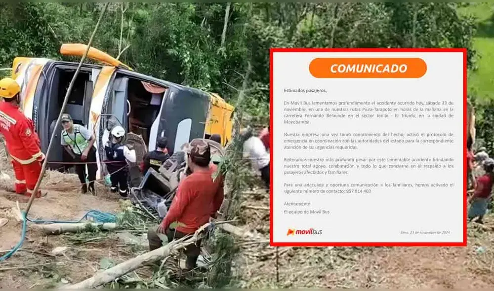 Movil Bus informó un número de celular para apoyar a personas heridas y familiares de fallecidos. Foto: composición LR/difusión/MovilBus Movil Bus informó un número de celular para apoyar a personas heridas y familiares de fallecidos. Foto: composición LR/difusión/MovilBus