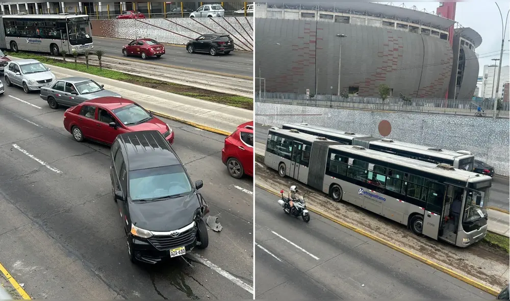 Choque sucedió esta mañana en la Vía Expresa. Foto: Marcia Chahua - La República