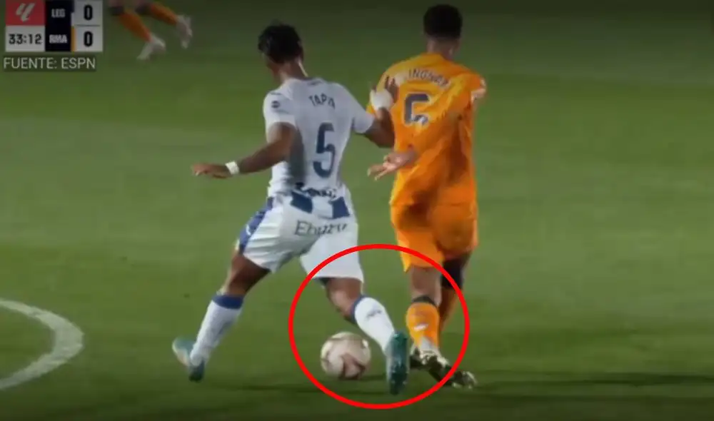 Renato Tapia reaparece en Leganés tras ausentarse en l a selección peruana por lesión. Foto: captura de ESPN