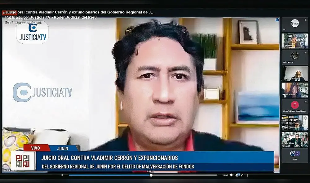 Vladimir Cerrón ha hecho uso de la virtualidad en el juicio oral que se le siguió. Cuando se dio lectura de sentencia, hace más de un año, desapareció. Vladimir Cerrón ha hecho uso de la virtualidad en el juicio oral que se le siguió. Cuando se dio lectura de sentencia, hace más de un año, desapareció.