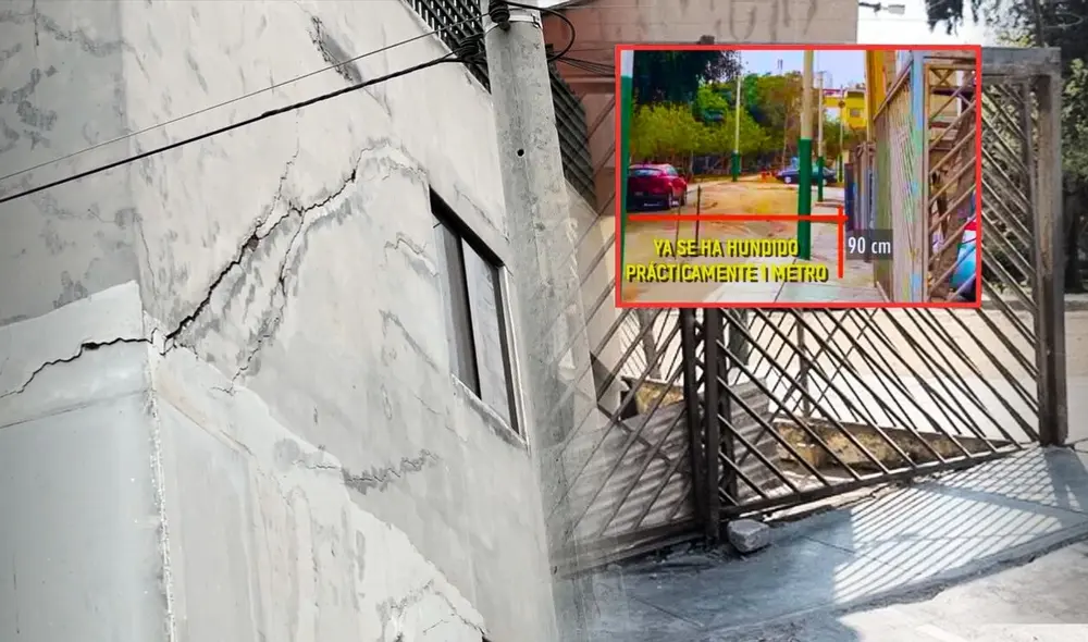 El barrio de Lima que se está hundiendo desde hace más de 10 años: casas y parques desnivelados y el suelo colapsado. Foto: composición LR / URPI-LR / Dilo Nomás El barrio de Lima que se está hundiendo desde hace más de 10 años: casas y parques desnivelados y el suelo colapsado. Foto: composición LR / URPI-LR / Dilo Nomás